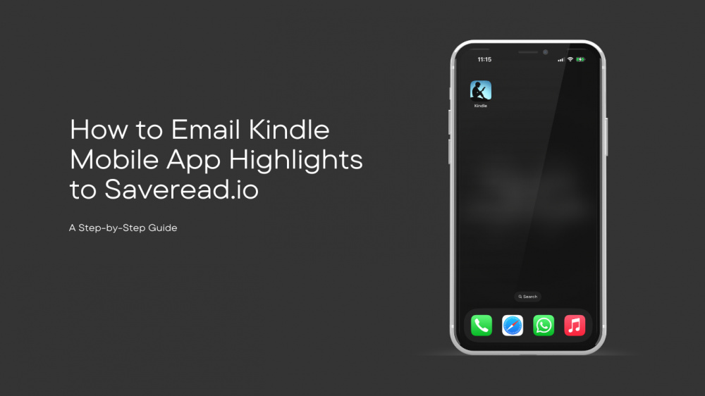 How to Email Kindle Mobile App Highlights to Saveread.io: Step-by-Step Guide